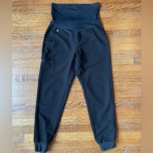Figs Scrubs Maternity Zamora Jogger, Size Small, Black
